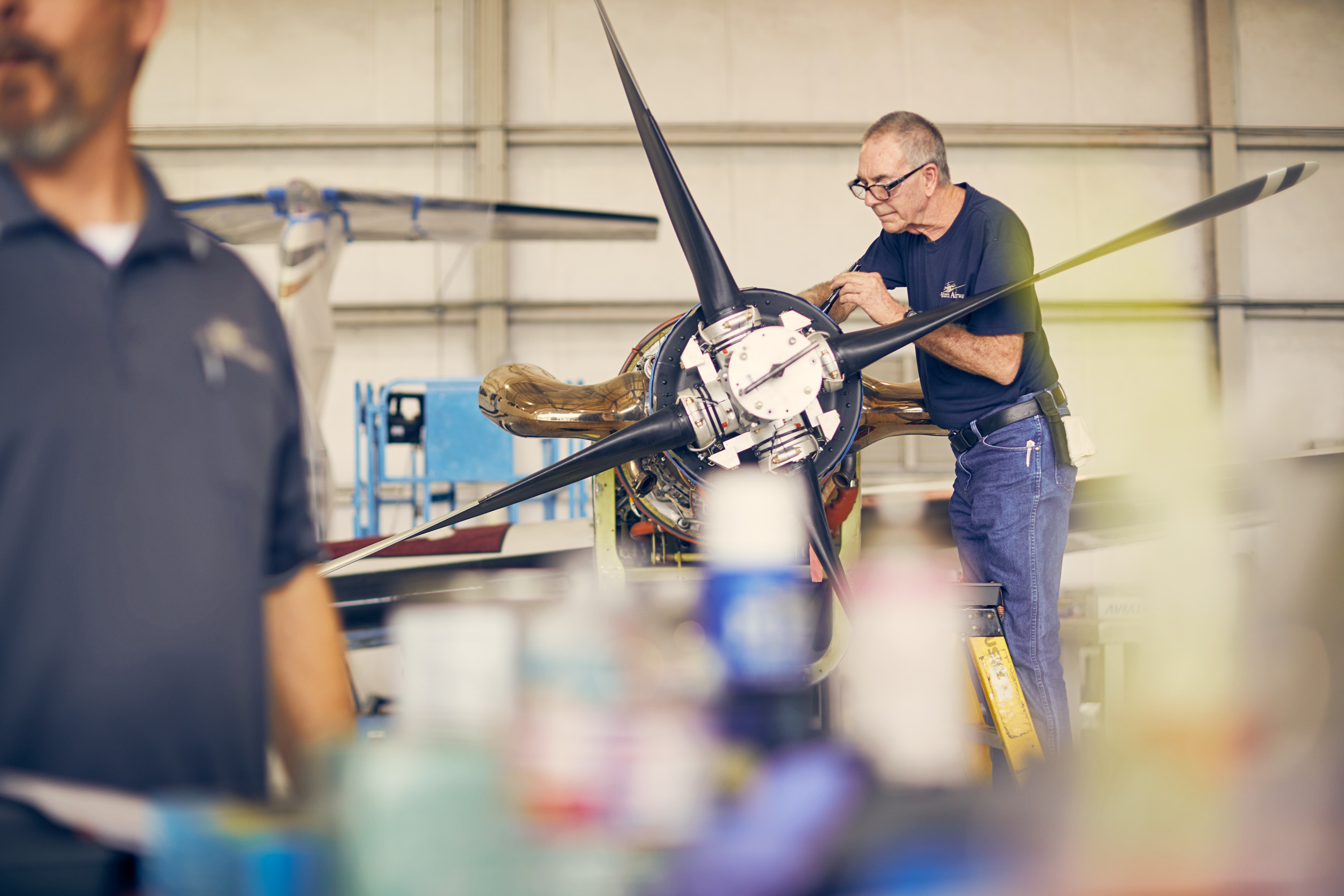 Industrial Photography | Airplane Mechanic