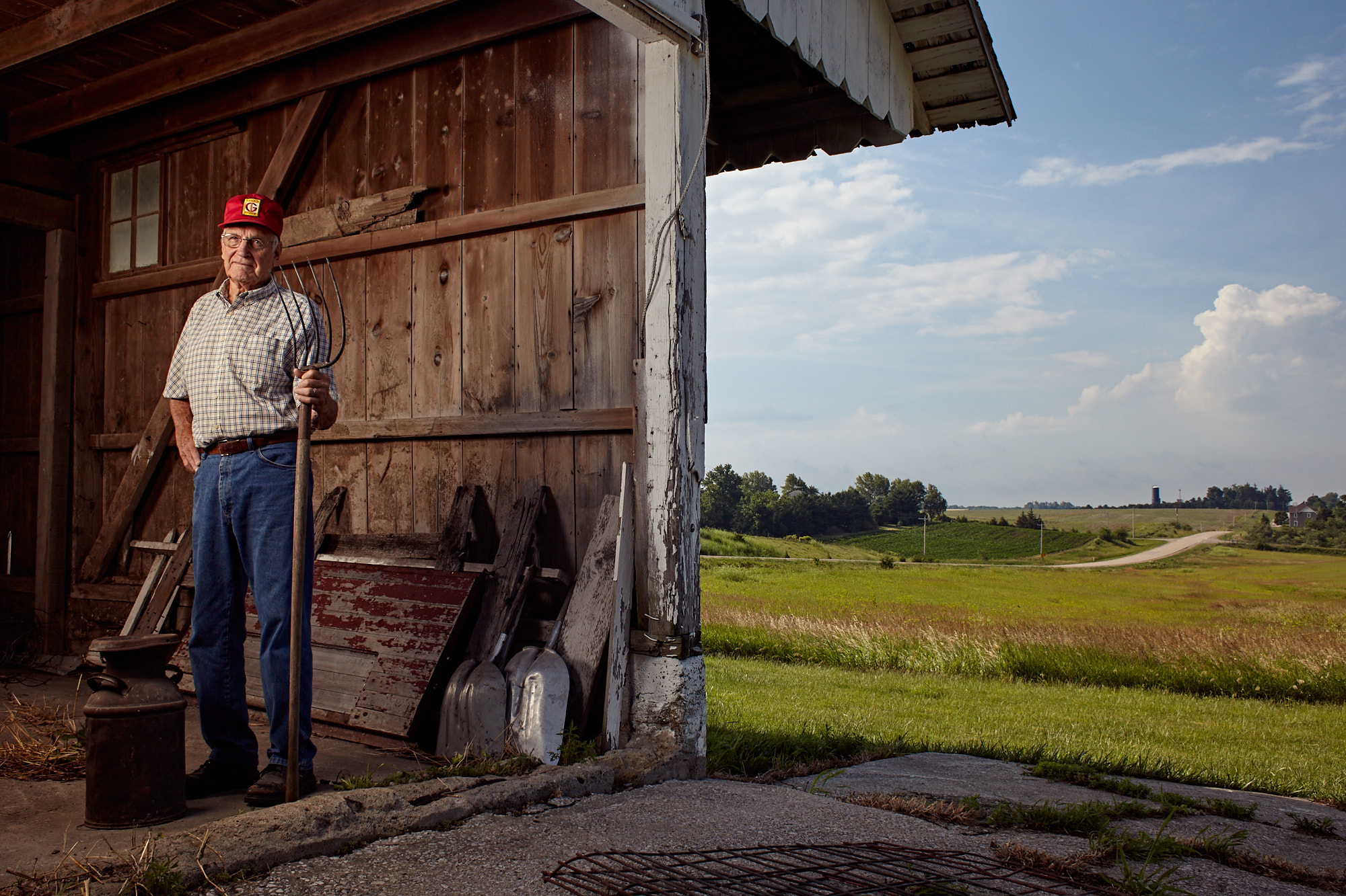 Farmer with Pitchfork | Agriculture Lifestyle Photography