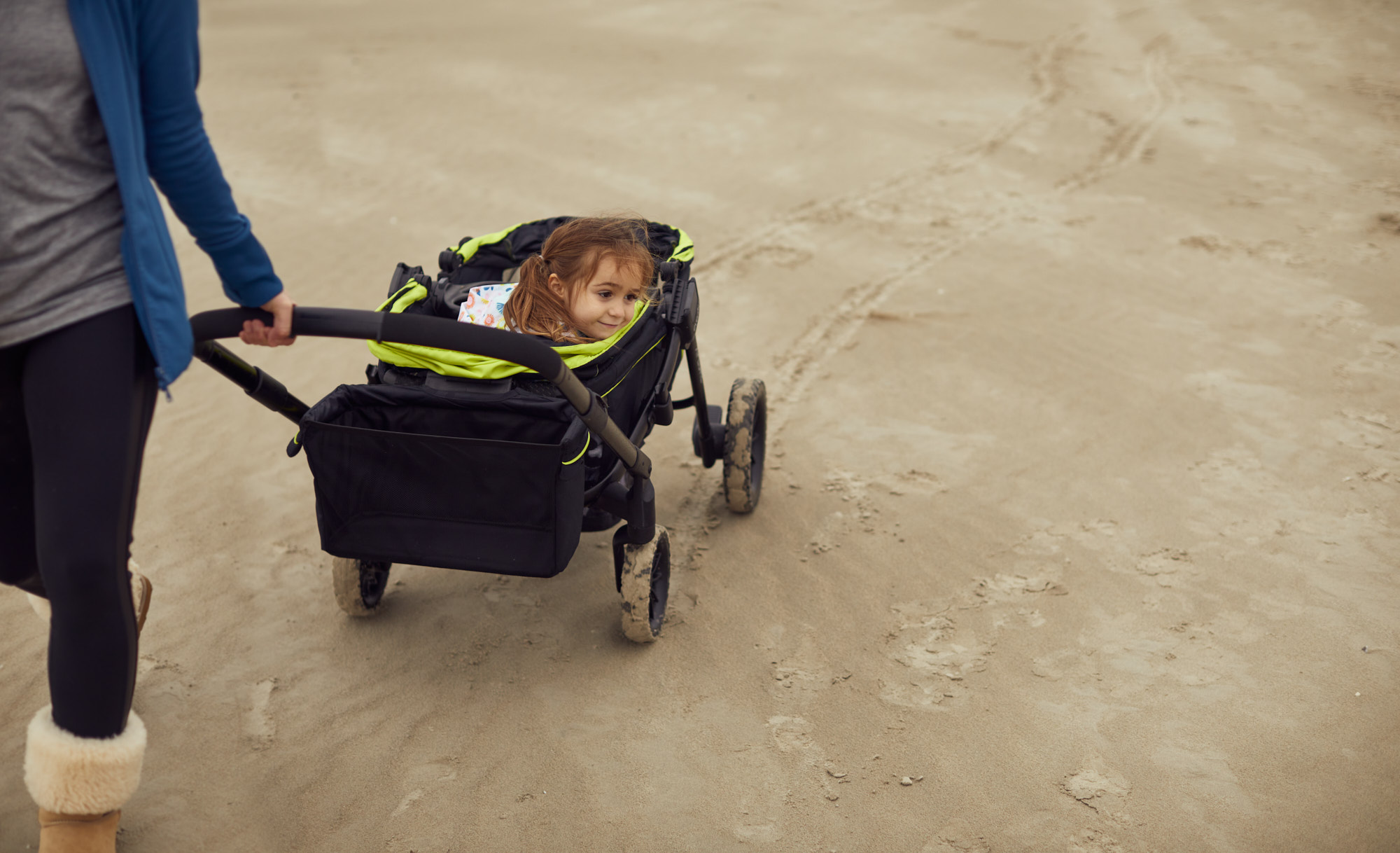 Child in Wagon on Beach | Brand Lifestyle Photography