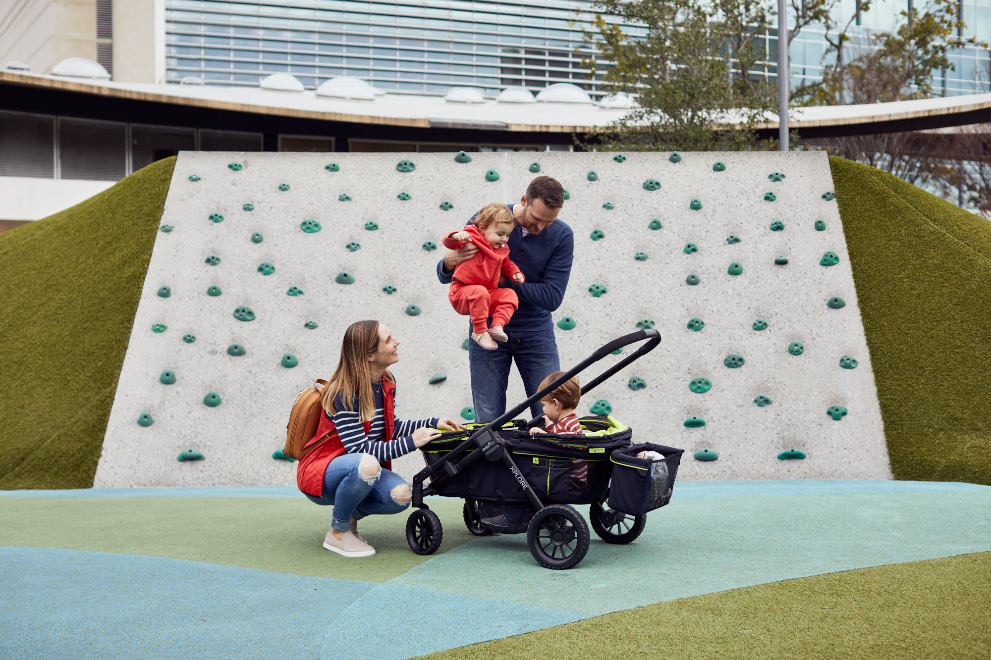 Family with Stroller at Park | Brand Lifestyle Photography