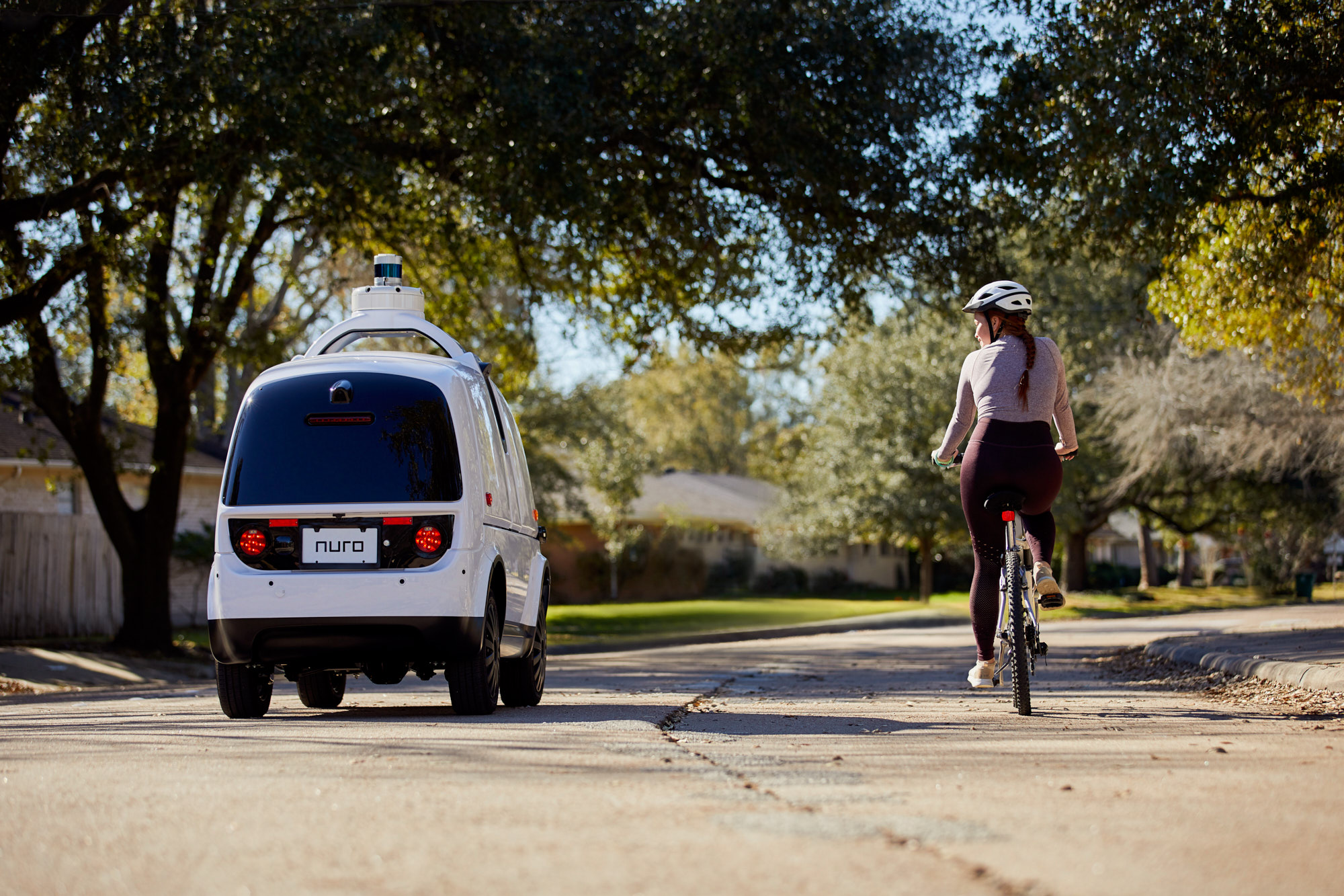 Autonomous Vehicle and Bicycle | Brand Lifestyle Photography