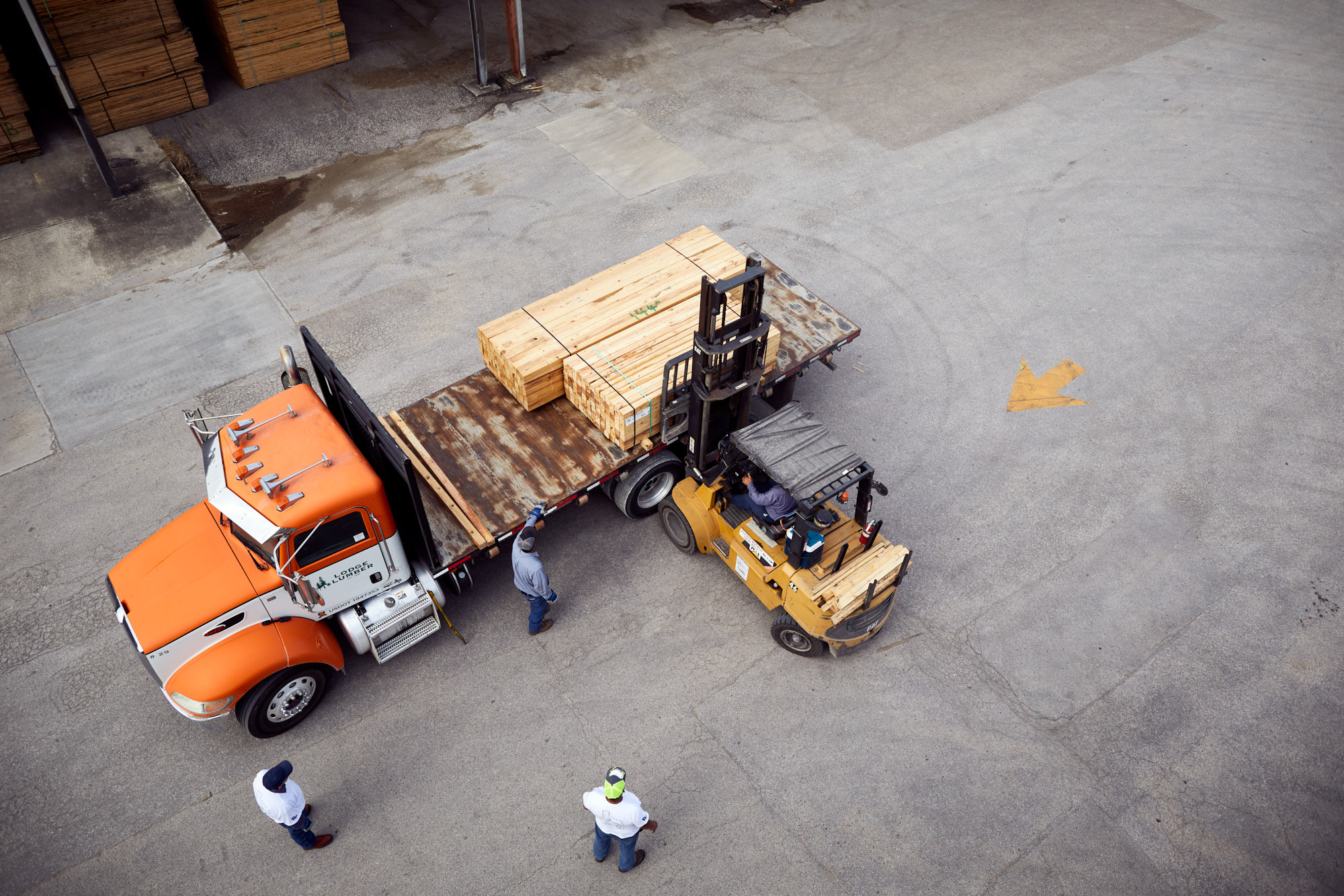 Forklift and Delivery Truck | Industrial Photography